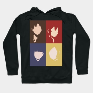 Tomo-chan Is a Girl or Tomo-chan wa Onnanoko Anime Charactcers in Vintage Minimalist Merch Design Hoodie